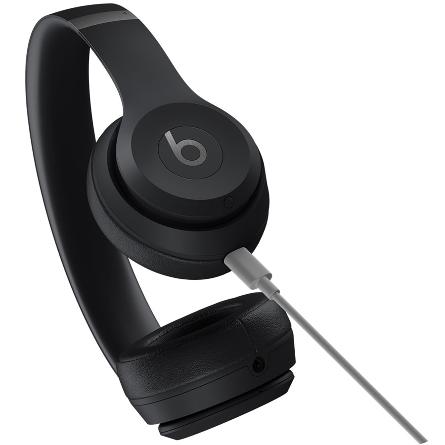 Beats Solo 4 headphones with USB-C charging cable