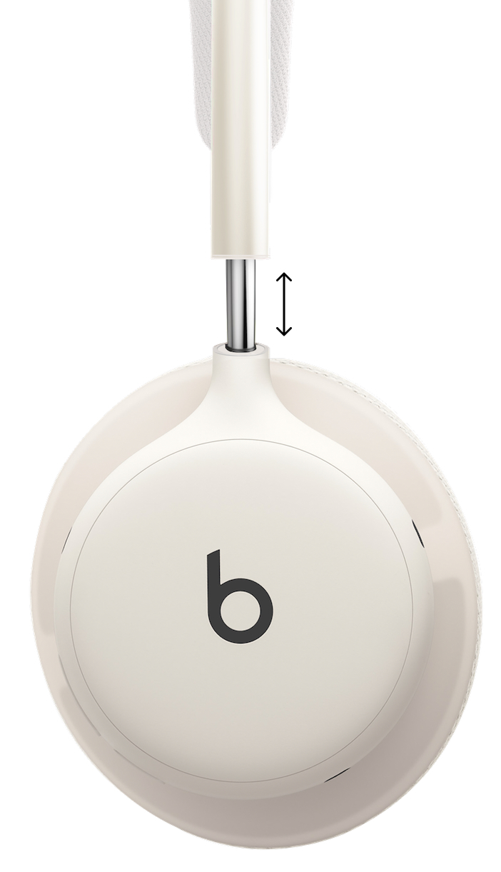 Primo piano delle cuffie Beats 360 con il regolatore esteso