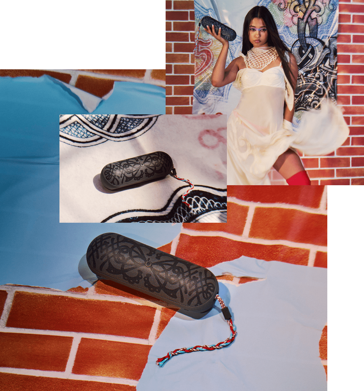 Collage of photos showing the Kiko Kostadinov Beats Pill with BB Trickz