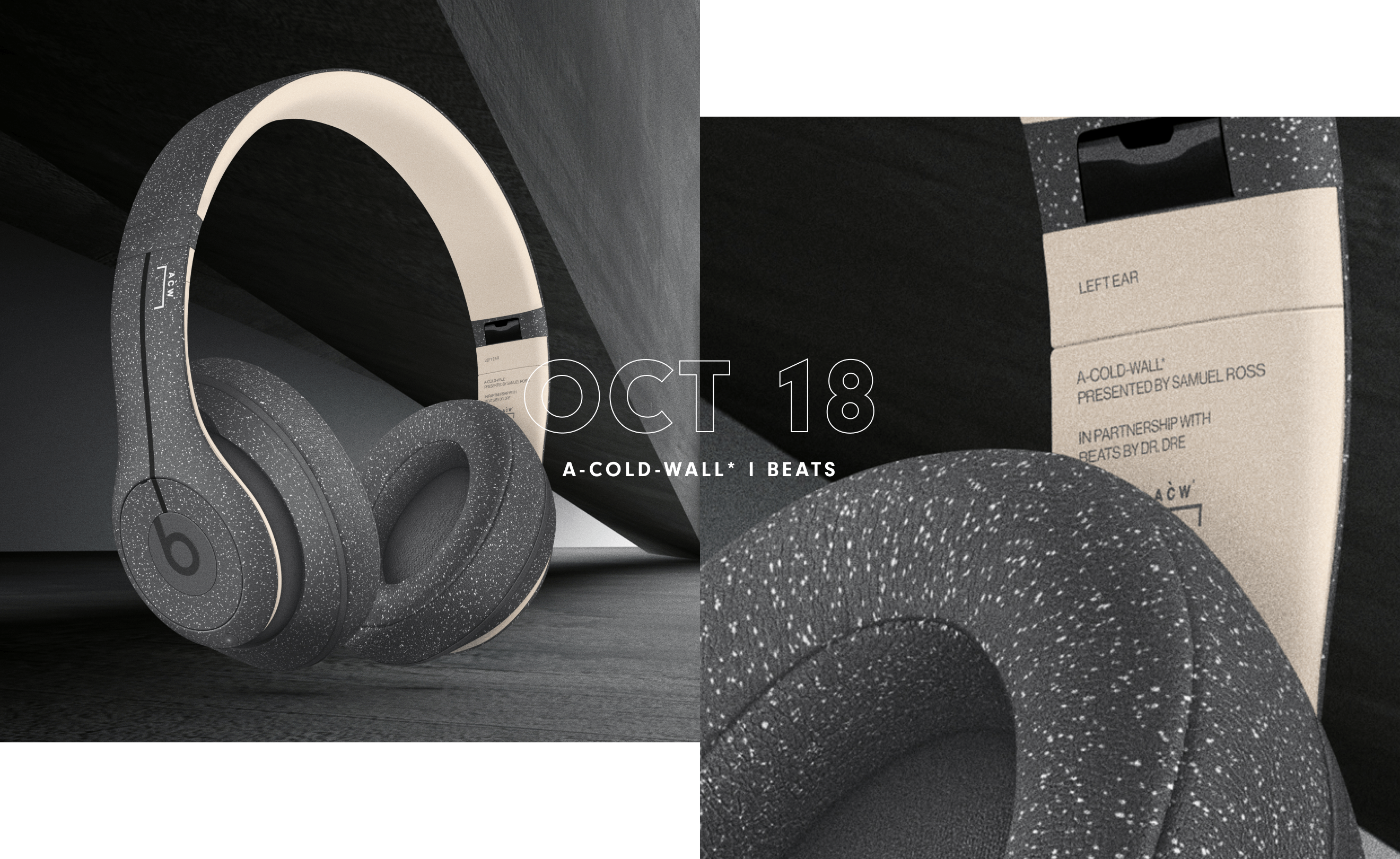 A-COLD-WALL*'s cement-textured Beats Studio3 Wireless - Beats