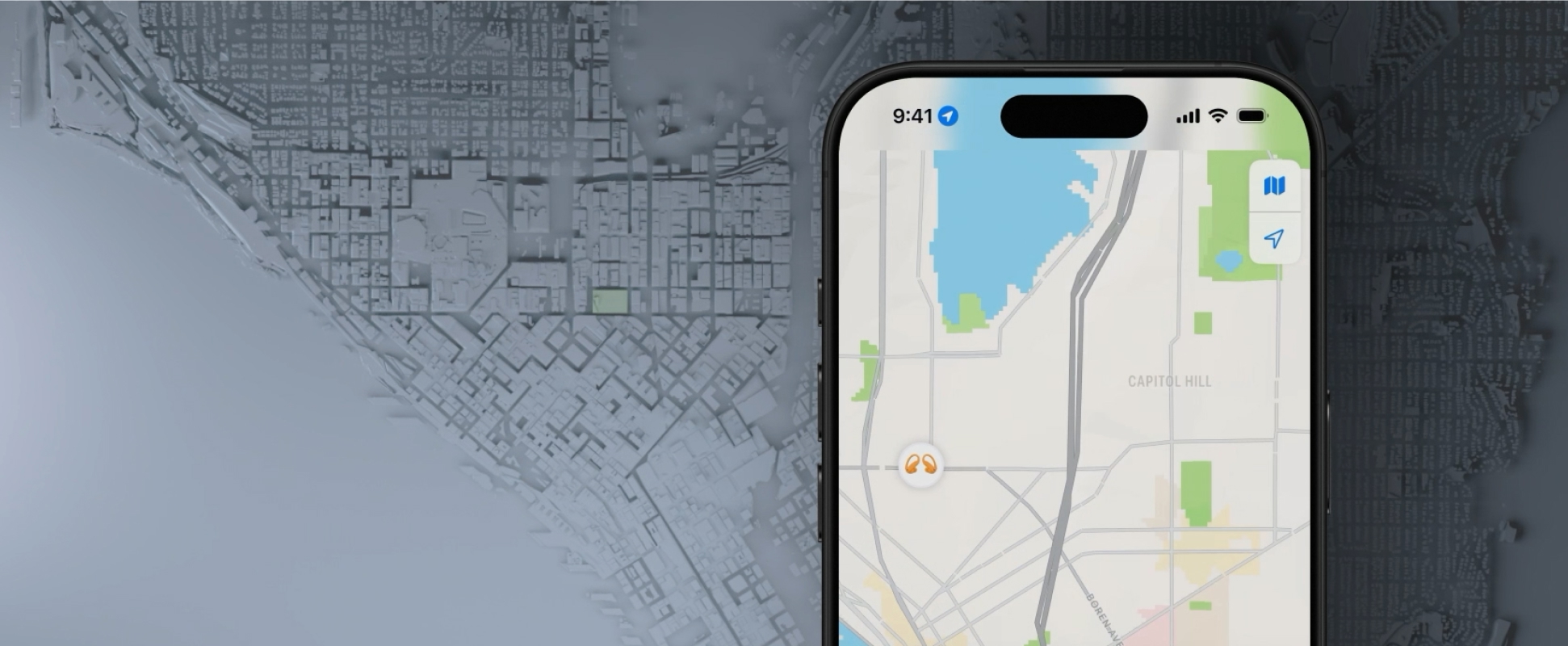 iPhone showing Apple Maps