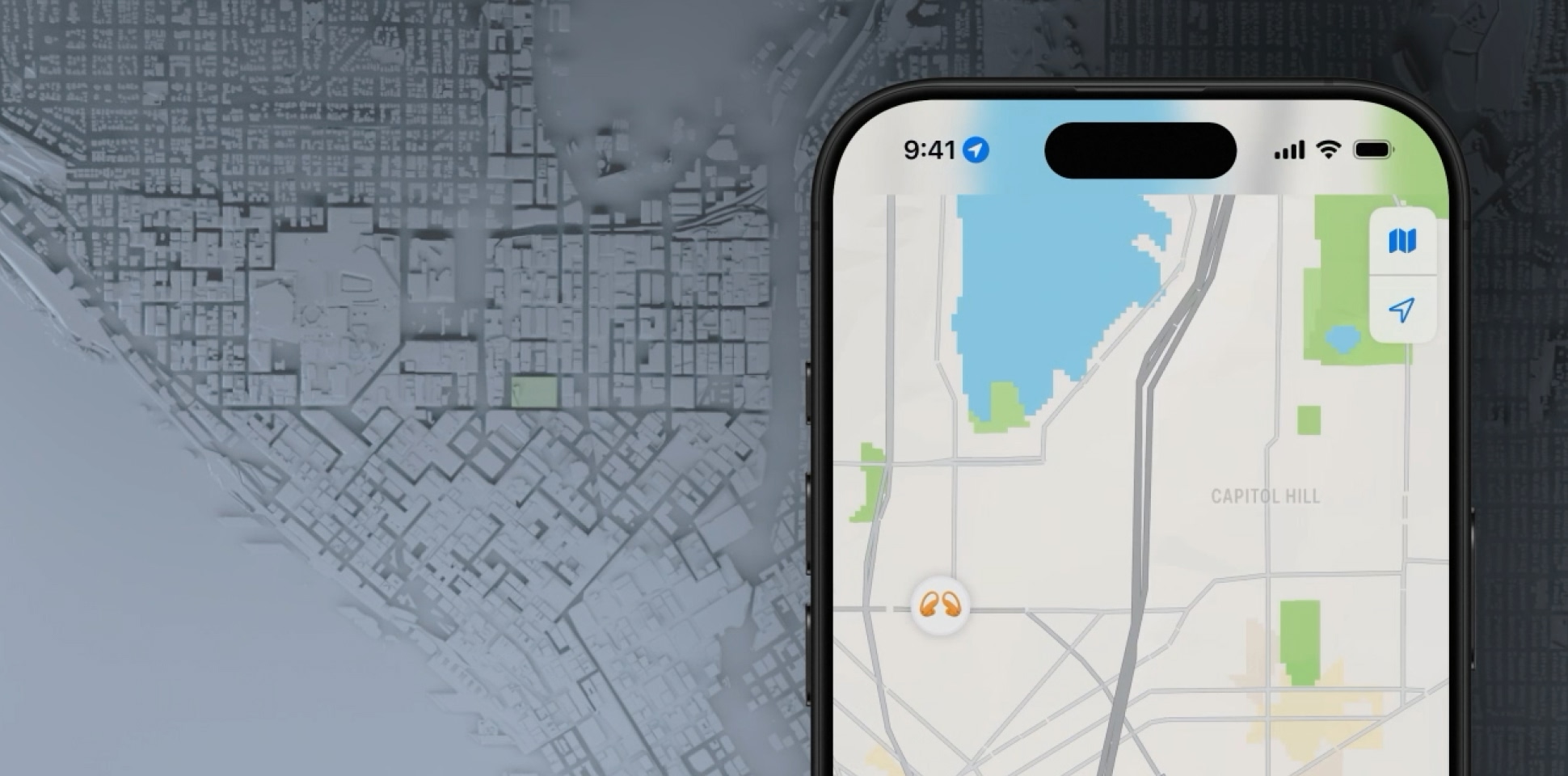 iPhone showing Apple Maps