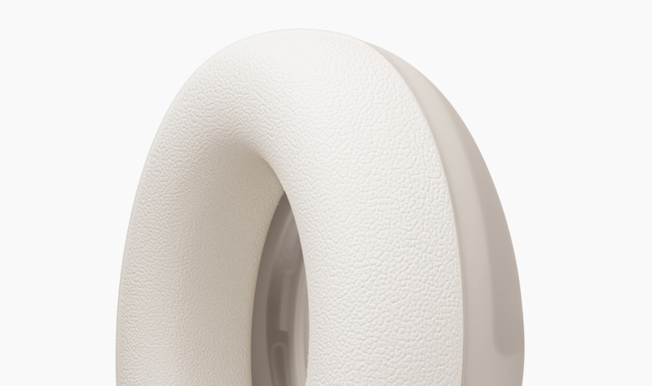 Close-up of a Beats 360 UltraPlush ear cushion showing its soft, smooth finish