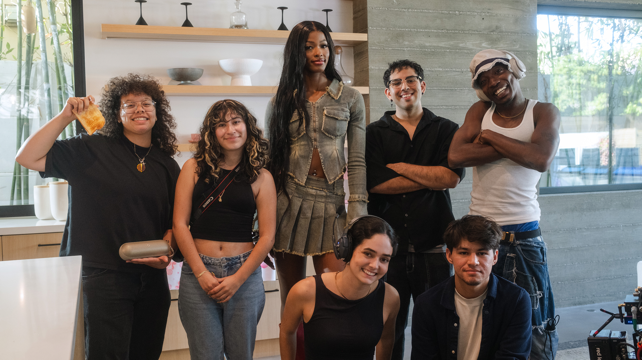 Beats Academy 2024 group photo with pro basketball player Rickea Jackson