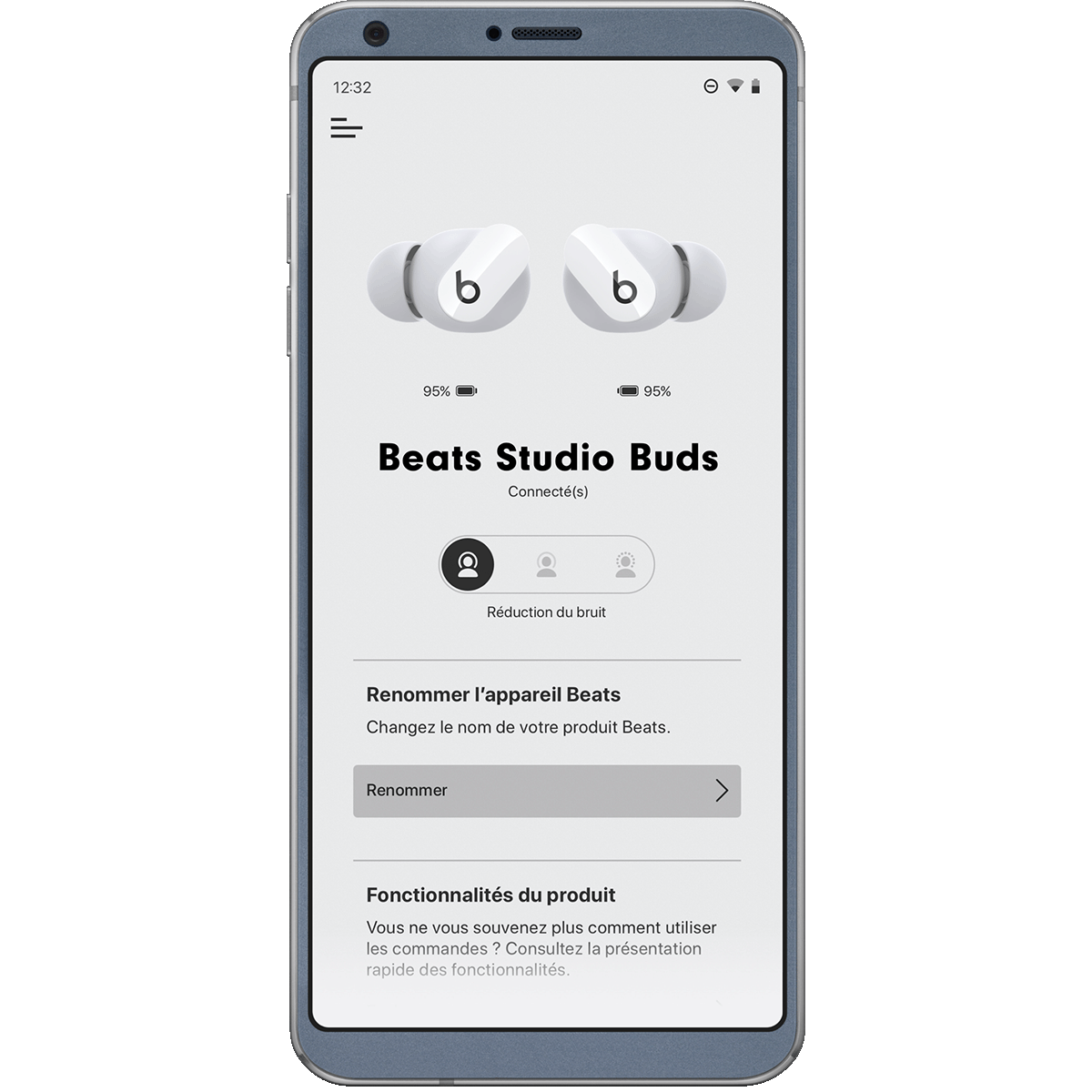 App Beats sur l'écran d'un téléphone portable