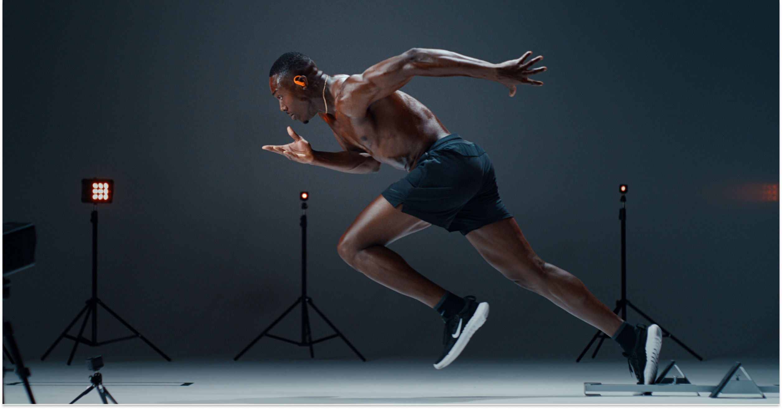 athlete training with Powerbeats Pro 2