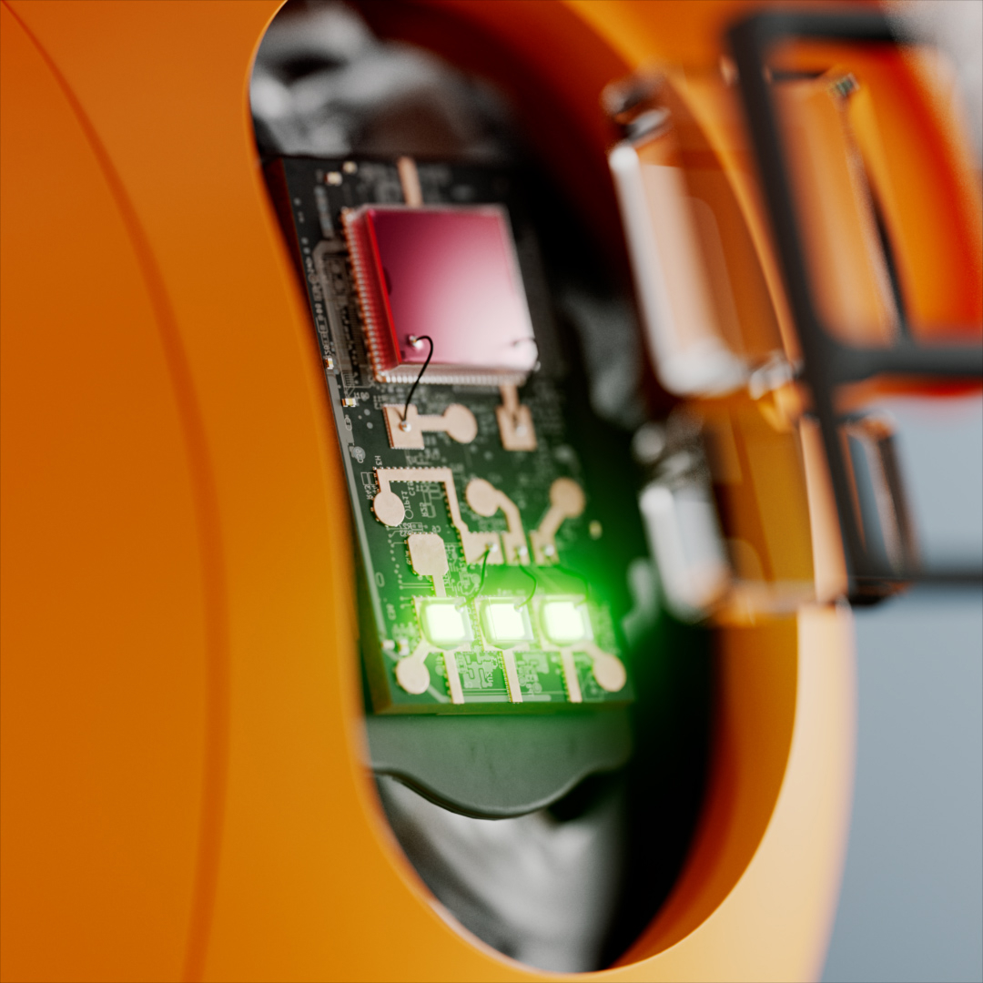 heart-rate monitor’s optical sensor with a pulse