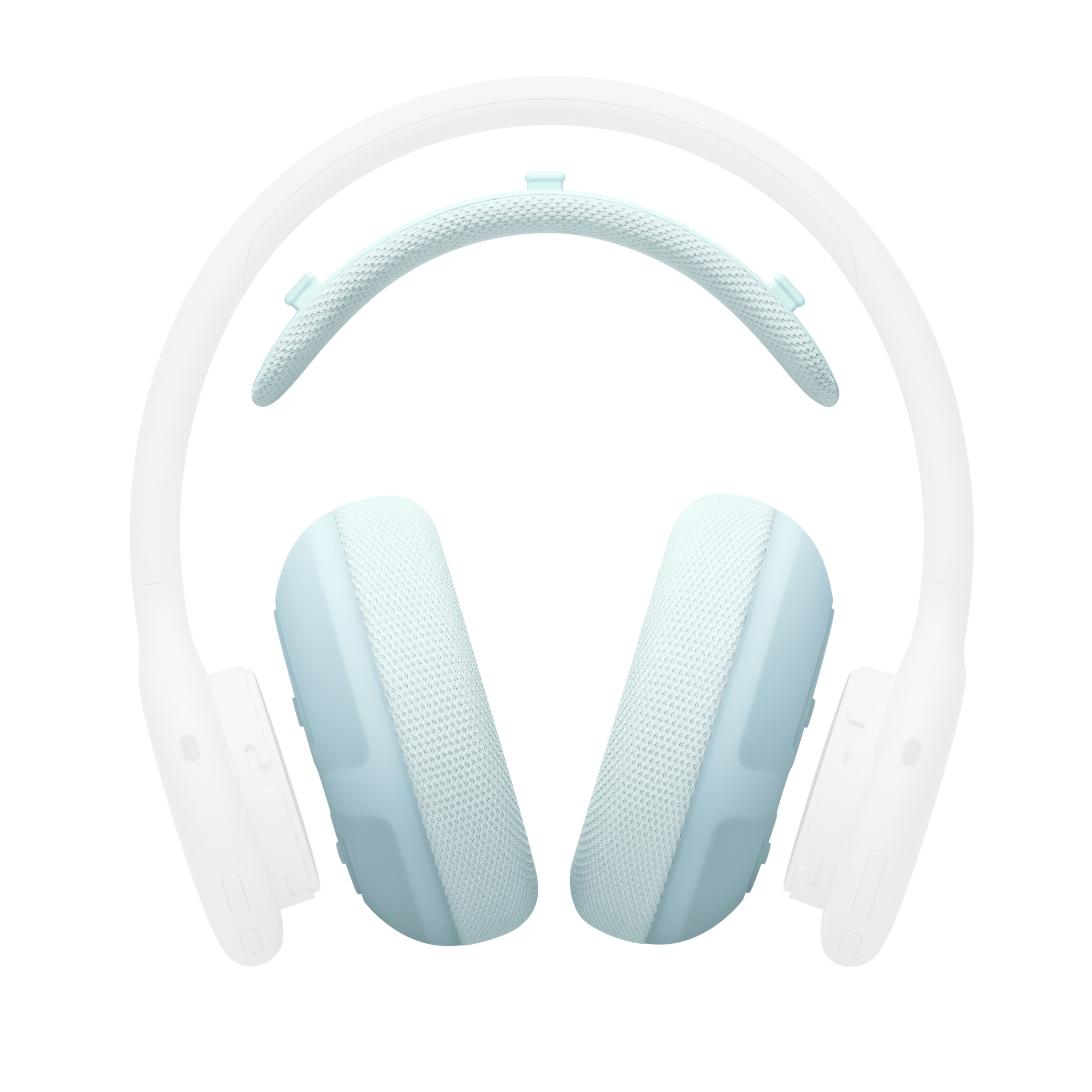 Front view of the Beats 360 Cushion Kit – Sky performance knit cushions for ear cups and headband