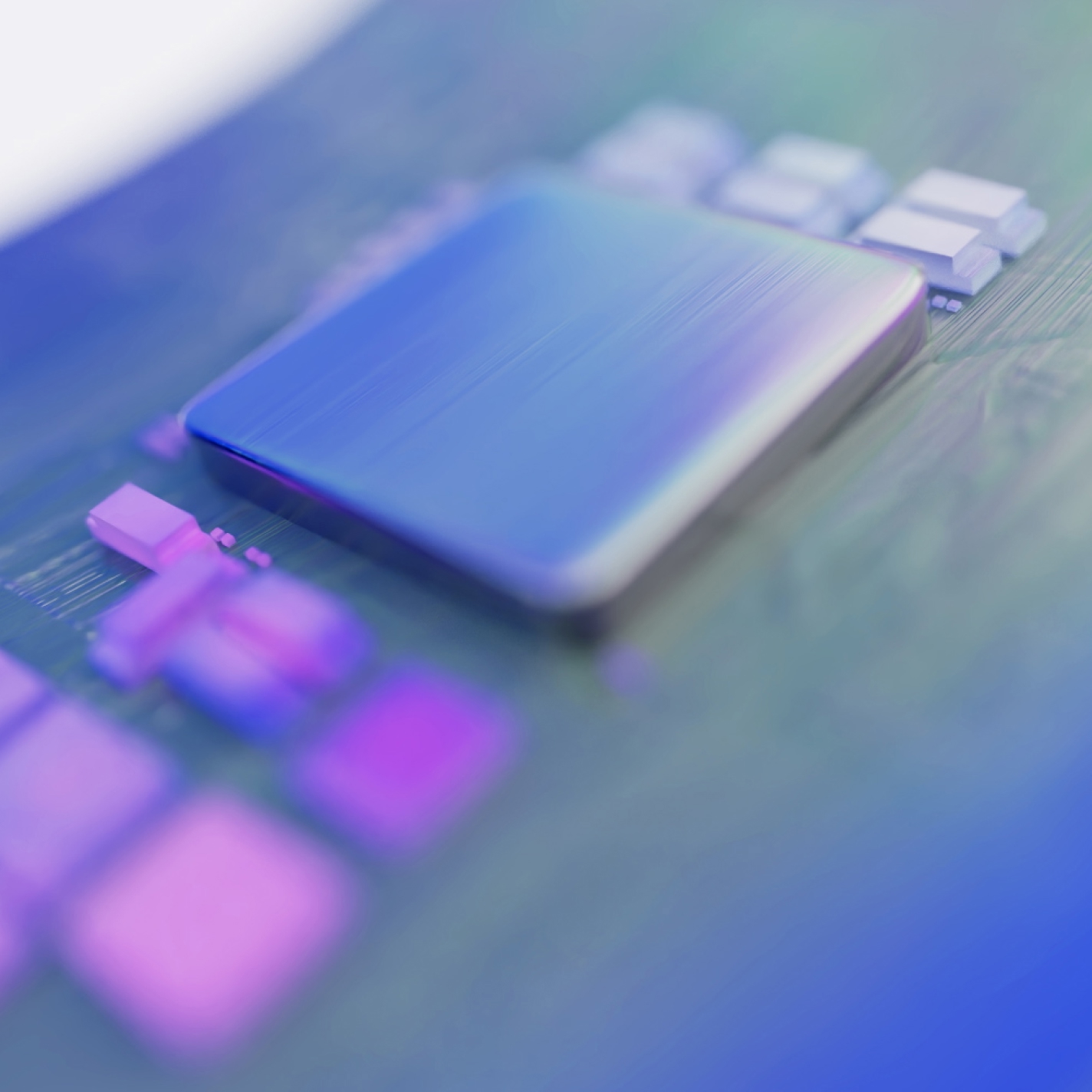 Graphic of a chip demonstrating Apple and Android compatibility