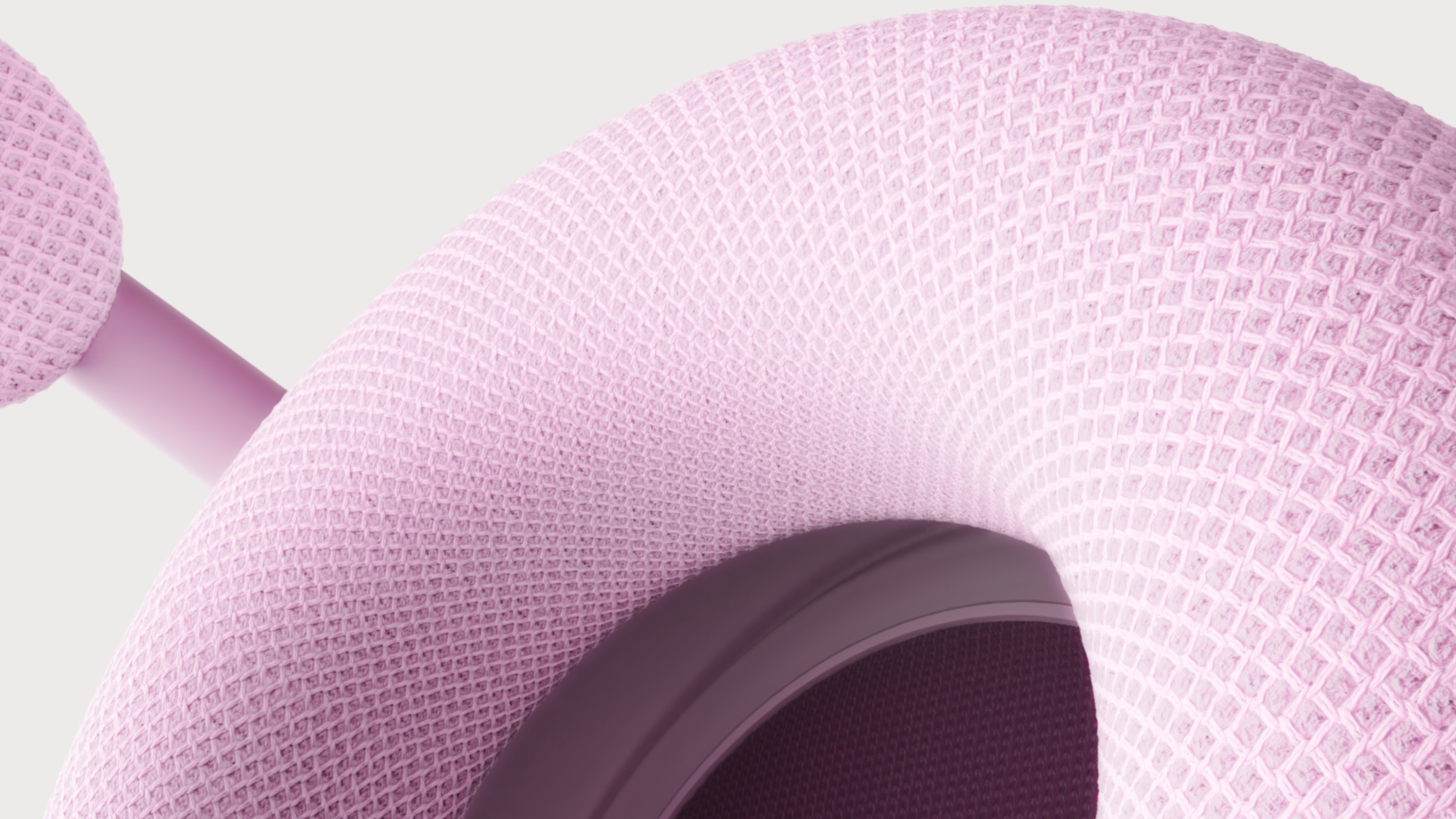 Close-up of Beats 360 Performance Knit Cushion Kit mesh texture in Pink