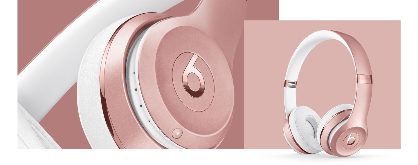 beats solo3 wireless rose gold