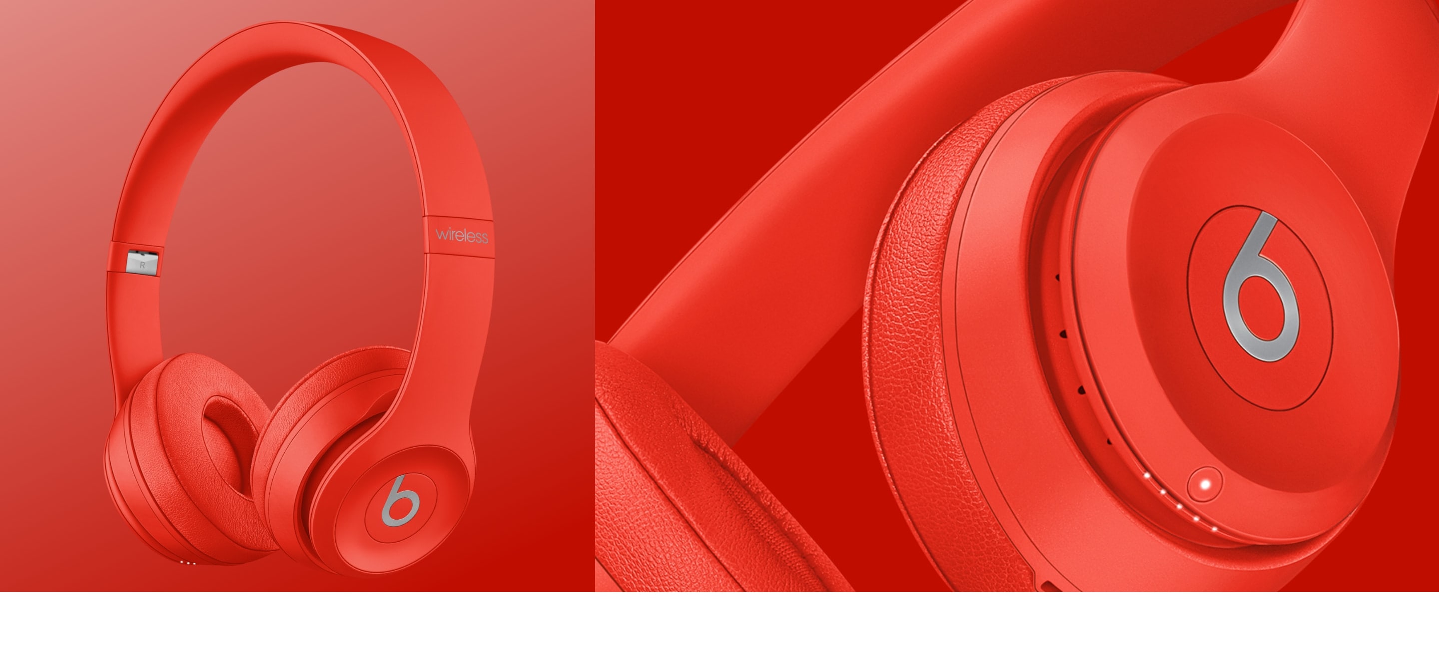 Solo³ Wireless - Everyday On-Ear Headphones - Beats - Citrus Red