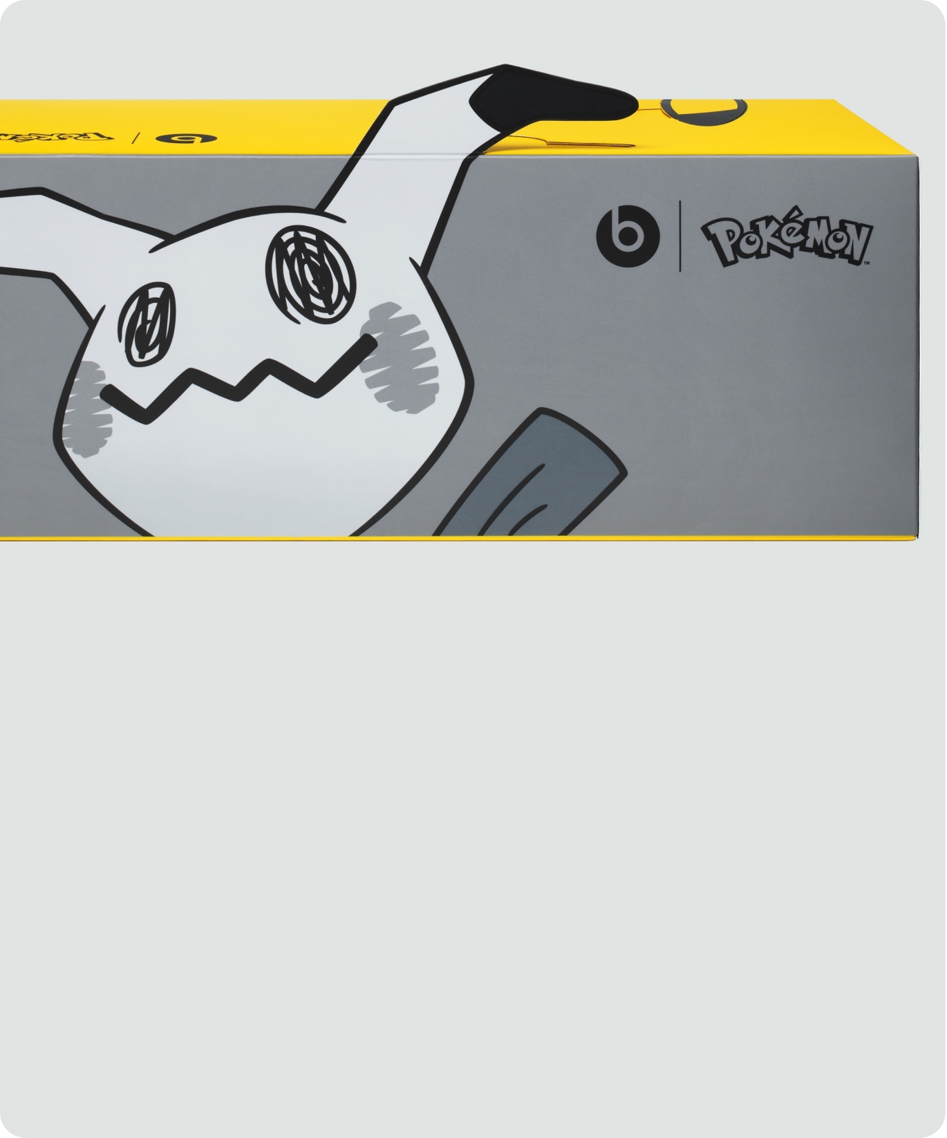 Beats Pill – Pokémon special-edition packaging design showing Mimikyu side in grey.
