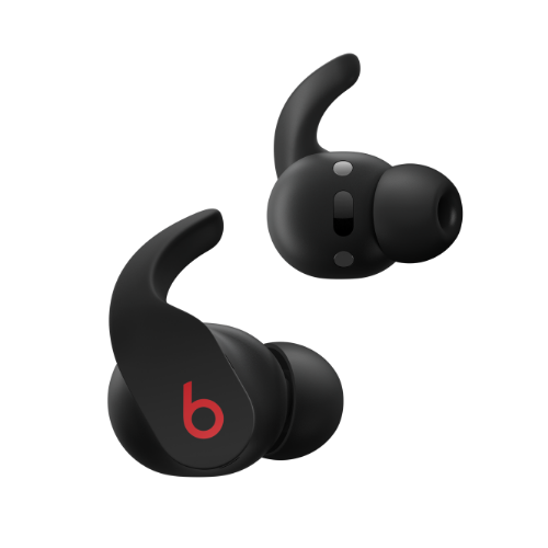 A pair of Beats Fit Pro earbuds in black