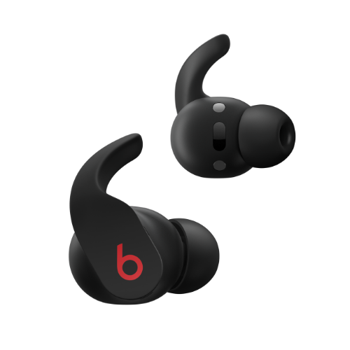 A pair of Beats Fit Pro earbuds in White