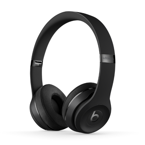 A pair of Beats Solo3 Wireless headphones in Matte Black