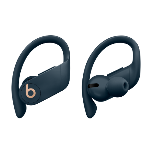 A pair of Powerbeats Pro in Navy
