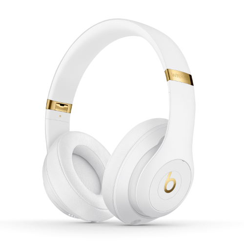 A pair of Beats Studio3 Wireless headphones in White